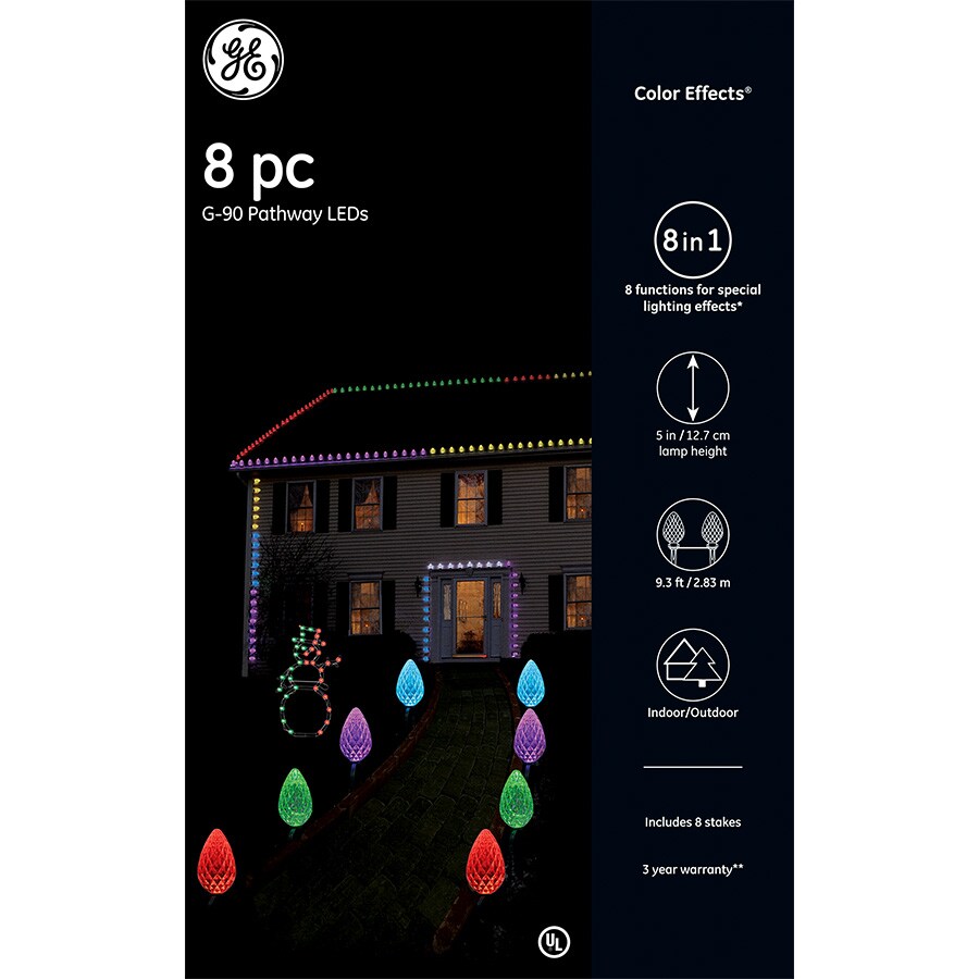 GE 8Marker Color Changing Christmas Light Bulb Christmas Pathway