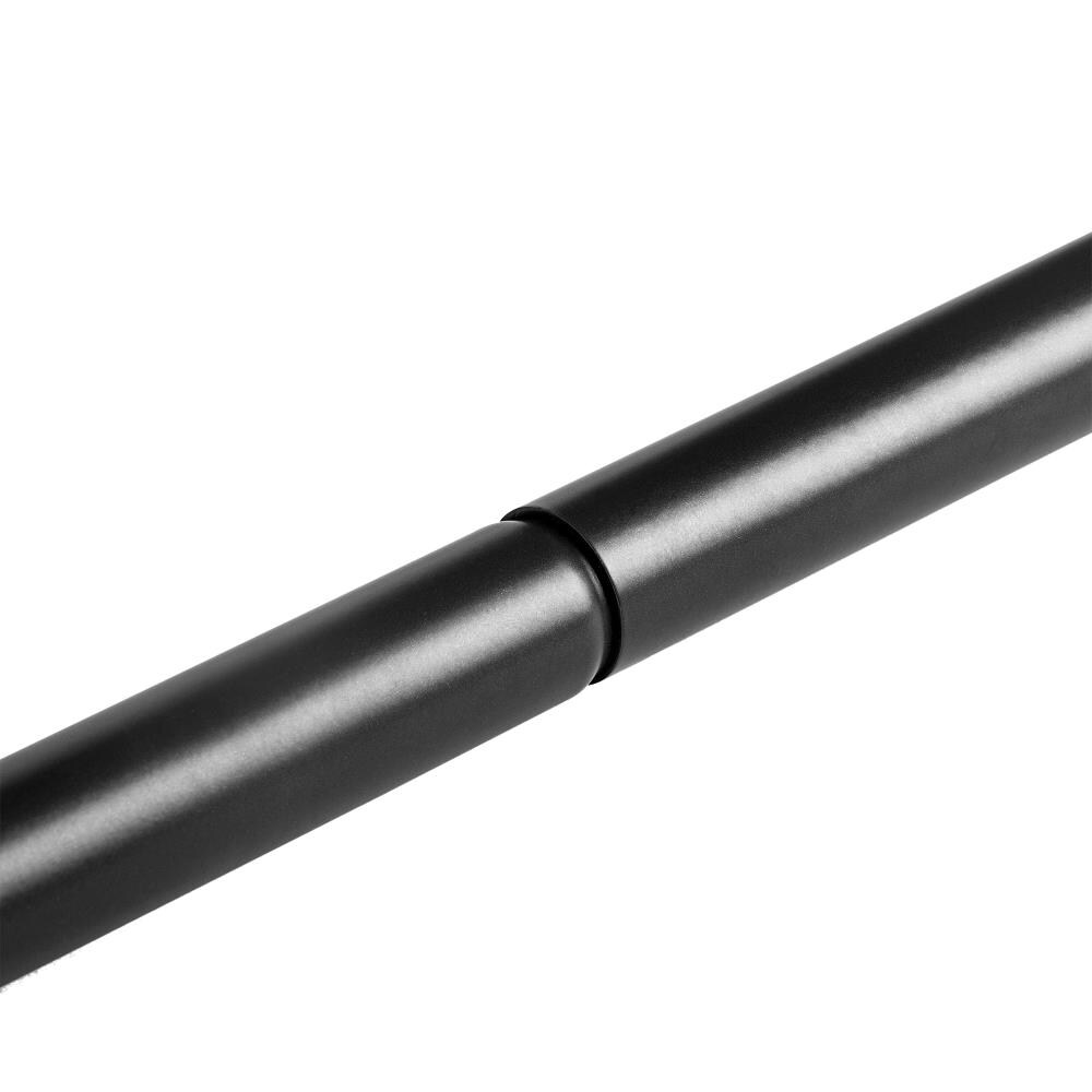 Utopia Alley 66-in to 66-in Black Fixed L-shaped Shower Rod