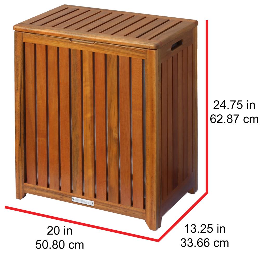 Details about   Oceanstar Mahogany Finished Rectangular Laundry Wood Hamper with Interior Bag... 