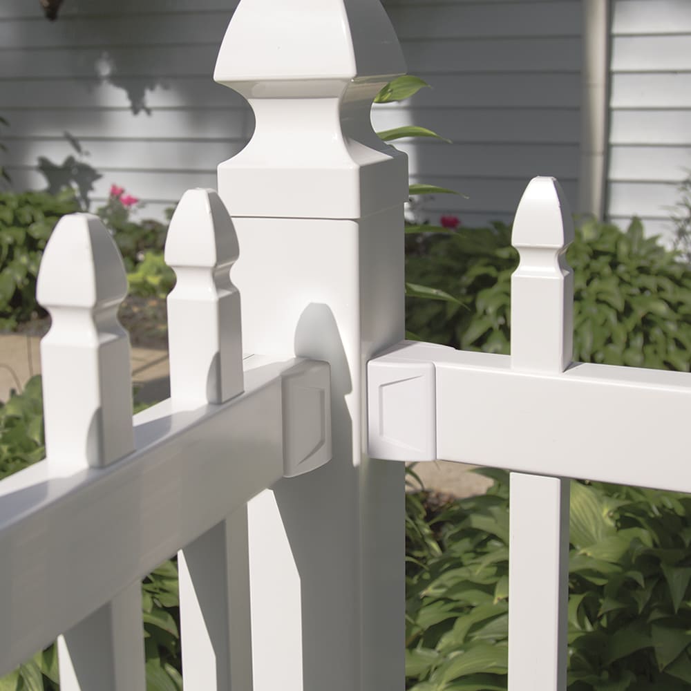 1 Pk of 2 Freedom Outdoor Living Set & Secure Brackets #758815 Vinyl Fencing NEW 