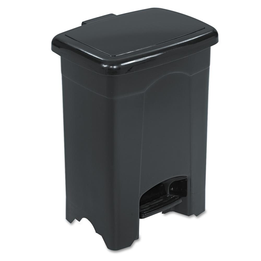 Photo 1 of Safco 4-Gallon Black Plastic Touchless Trash Can with Lid