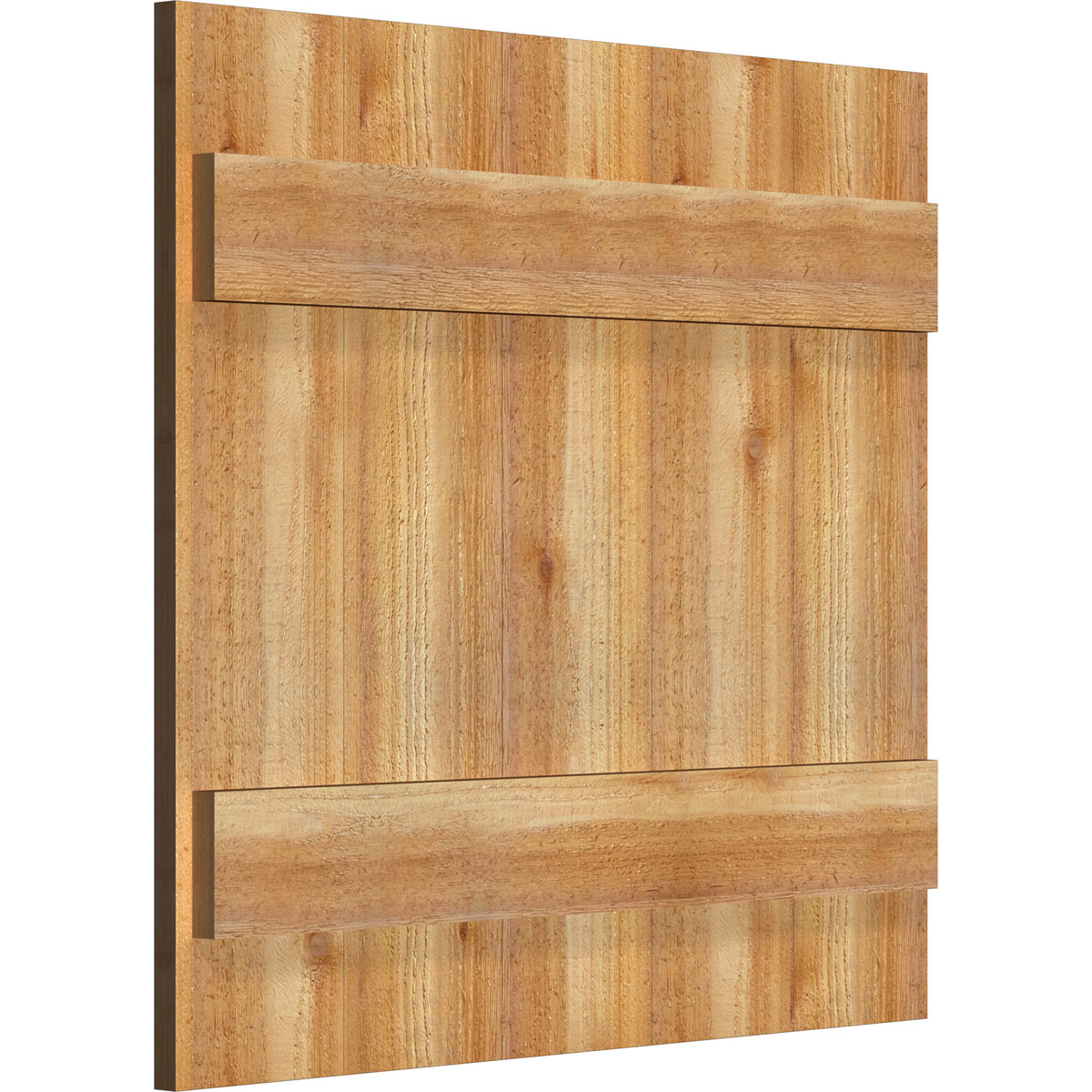 Ekena Millwork 2-Pack 26.875-in W x 25-in H Unfinished Board and Batten Wood Western Red cedar Exterior Shutters