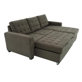 exhibition Kinematics analog Serta Casual Steel Grey Microfiber Reclining Sectional in the Couches, Sofas  & Loveseats department at Lowes.com