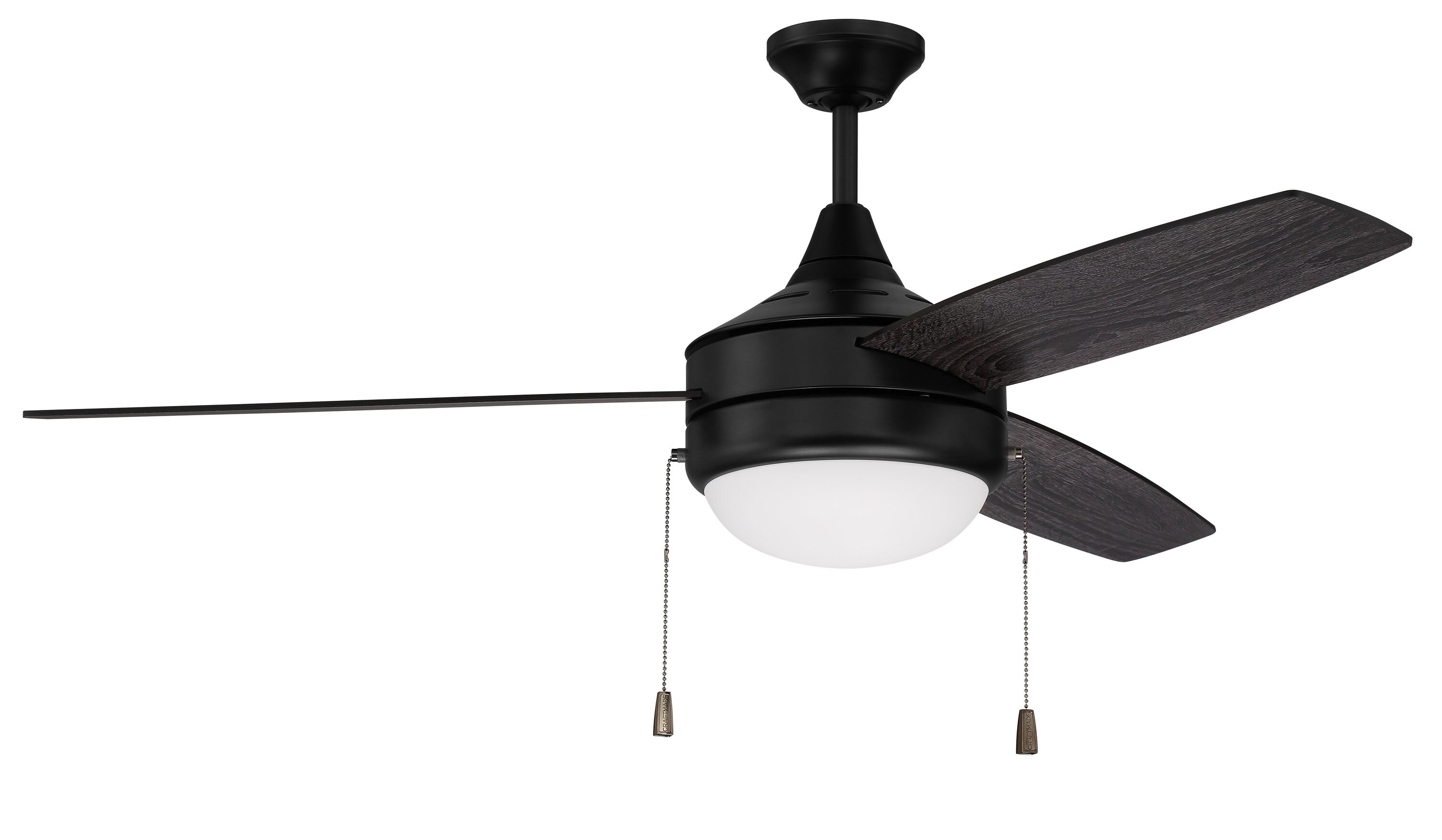 Genesis 52 inch White Ceiling Fan with Light and White Touch Pad Remote 