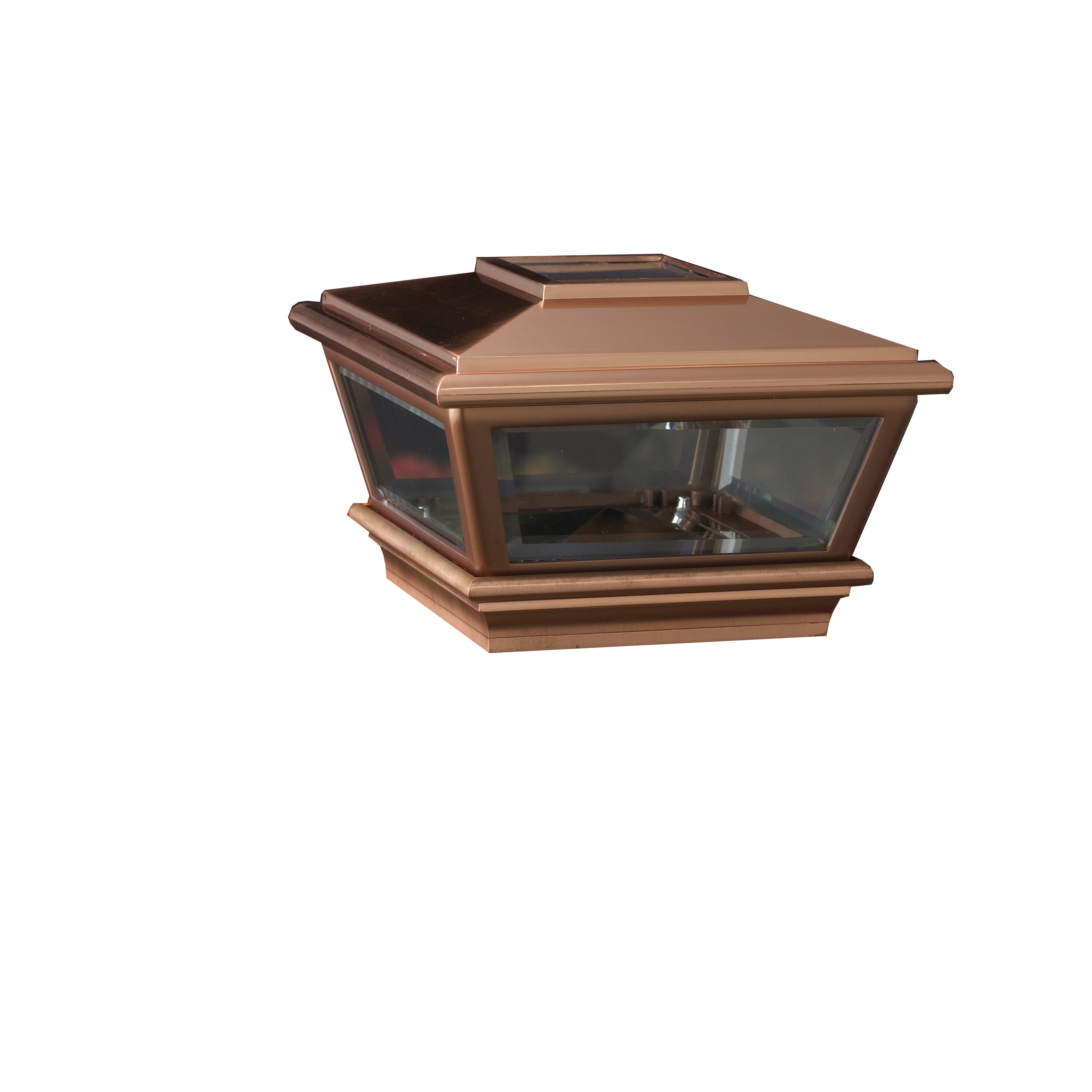 X 4 In X 6 Bronze Outdoor Integrated Led Deck Post Light With 6 In Solar 4 In 