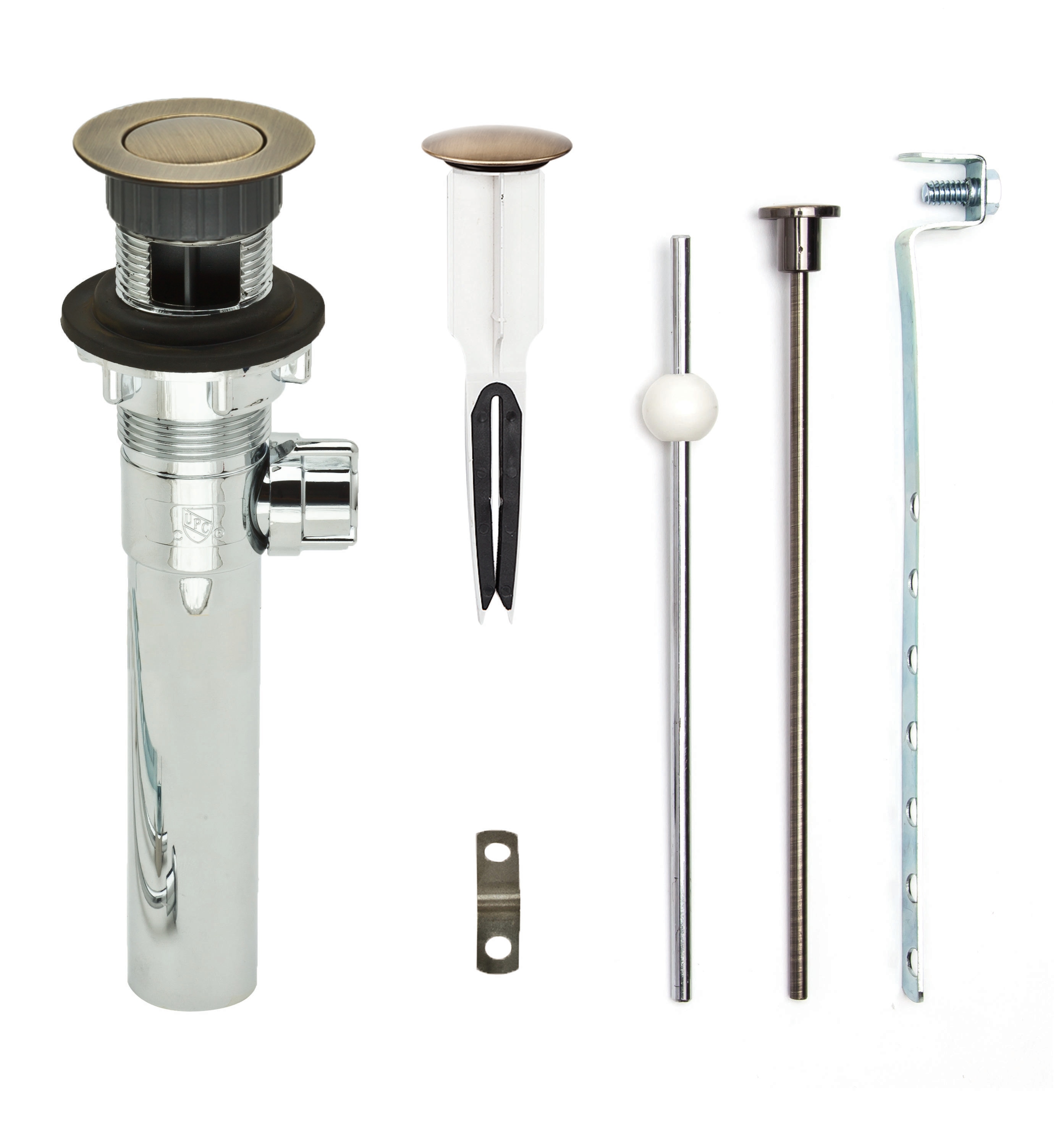 Waterworks 26-59004-55481 Faucet Pop Up Drain Chrome 