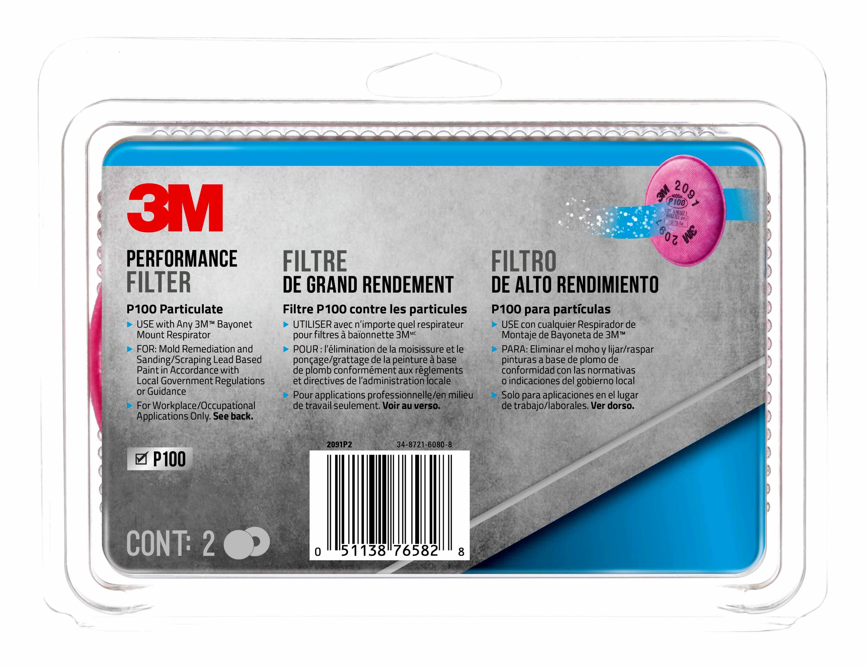 3M 2091 Filter Particulate P100  YOUR BUYING 10 PACKS =20 FILTERS USA STOCK 
