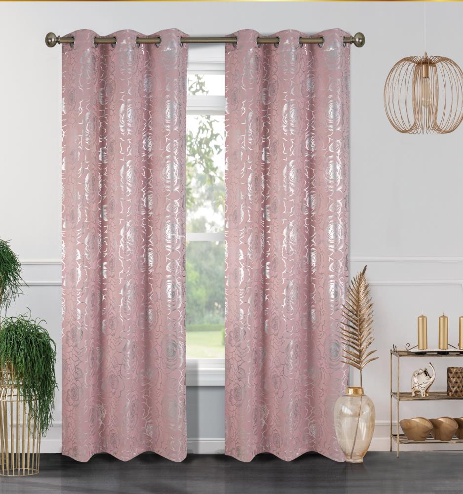 Pink 84" H Velvet Curtain Panel w/Grommet Top Eyelets Window Treatment Drapery 
