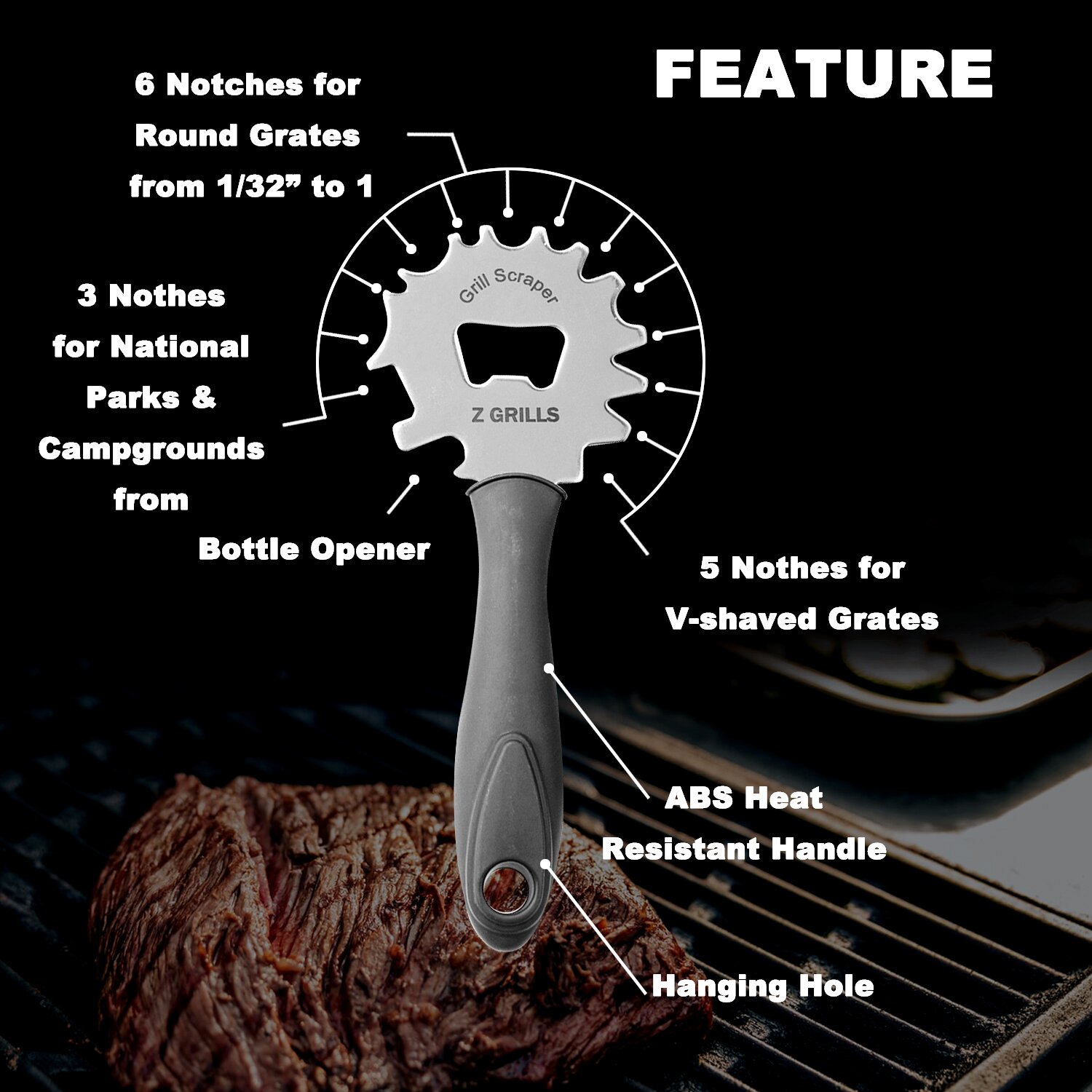 Details about   BBQ Cleaning Grill Brush and Scraper Grilling Accessories Stainless Steel 