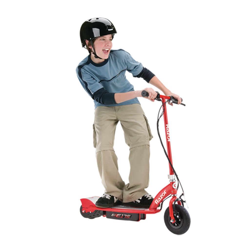 Razor E175 Motorized 24 Volt Rechargeable Electric Power Kids Scooter Red 