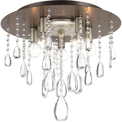 Progress Lighting Anjoux 16-in Antique Bronze Incandescent Flush Mount Light Progress Lighting Anjoux 16-in Antique Bronze Incandescent Flush Mount Light