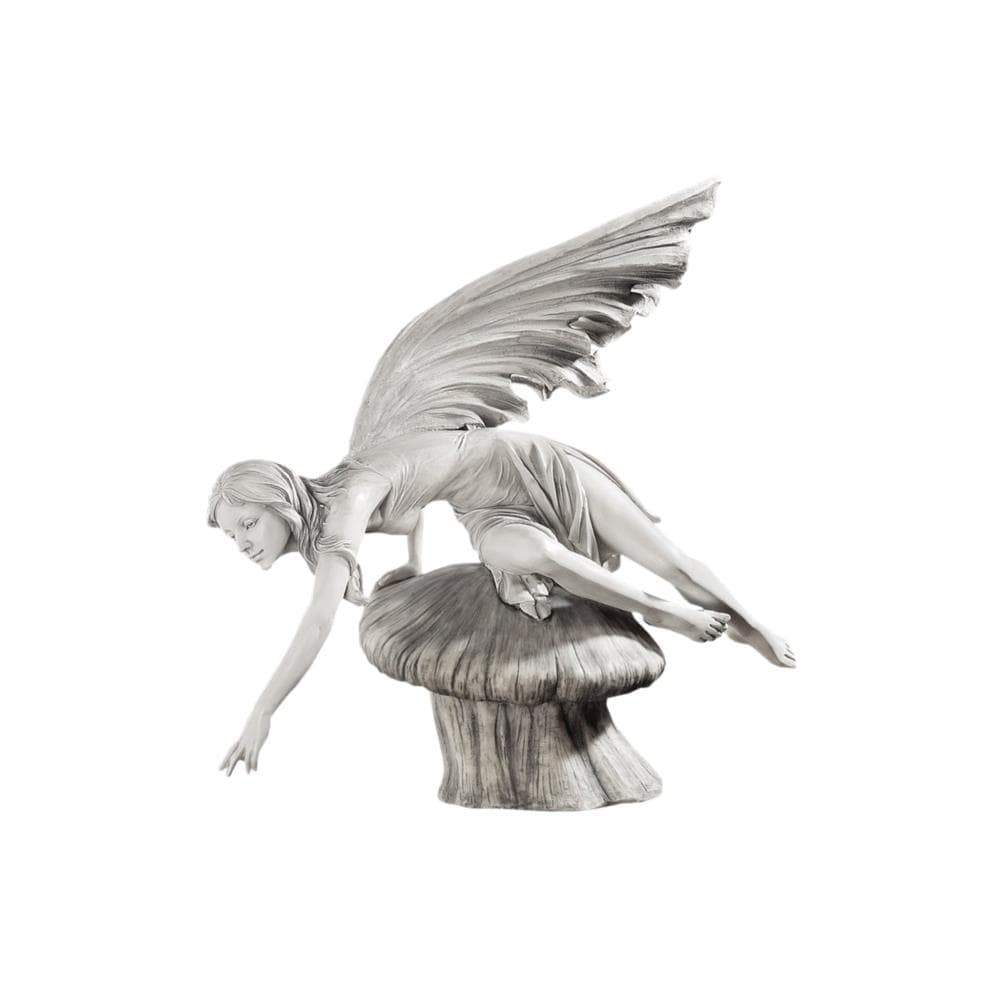 Toscano 18-in x 18-in W Off-White Fairy Garden Statue in the Garden Statues department at Lowes.com
