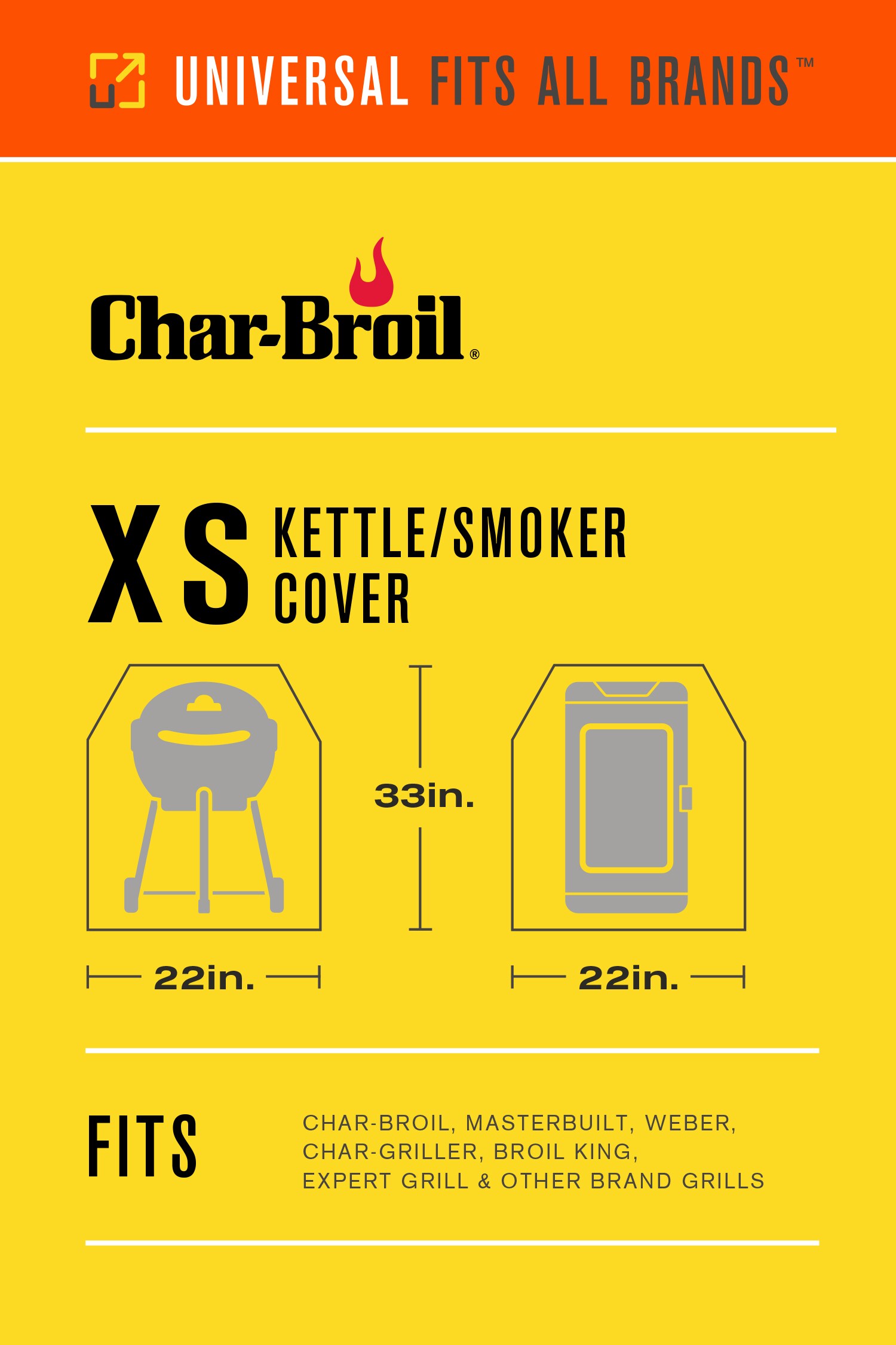 Char Broil Performance Series 22 In W X 33 In H Black Vertical Smoker Cover In The Grill Covers 1304