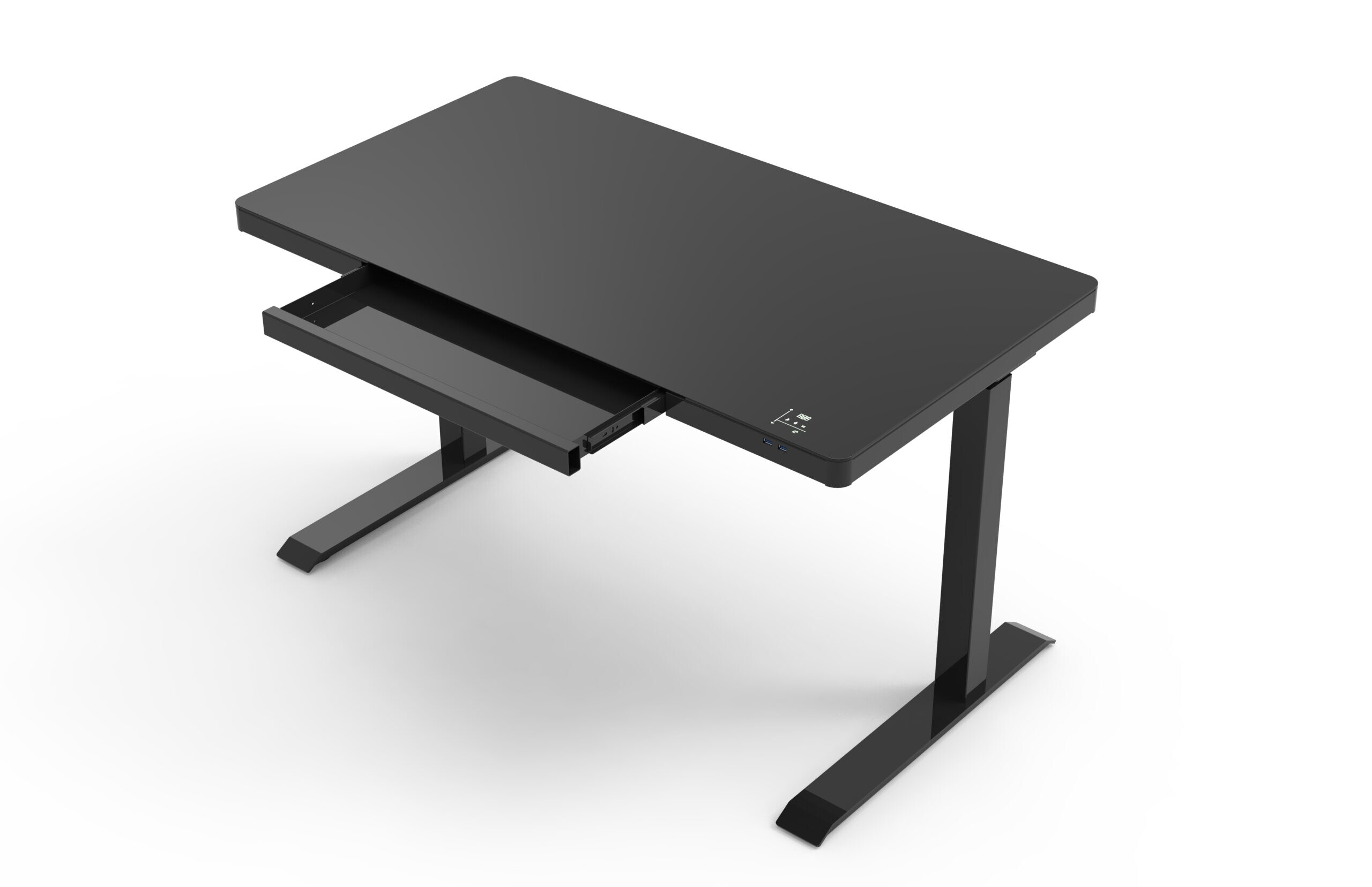 Home Office 47 x 27 inch Universal Table Top for Sit to Stand Desk Frames Black 