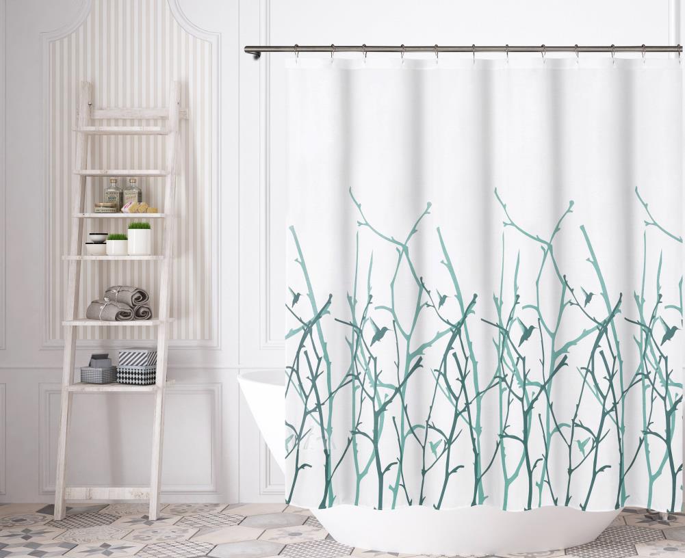 FS NWT 70" x 72" Gray Duck River Textiles Leona Shower Curtain Set 
