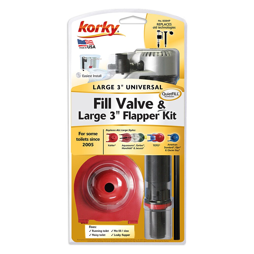 Korky 818MP QuietFill Platinum Valve & Flapper Kit for sale online 