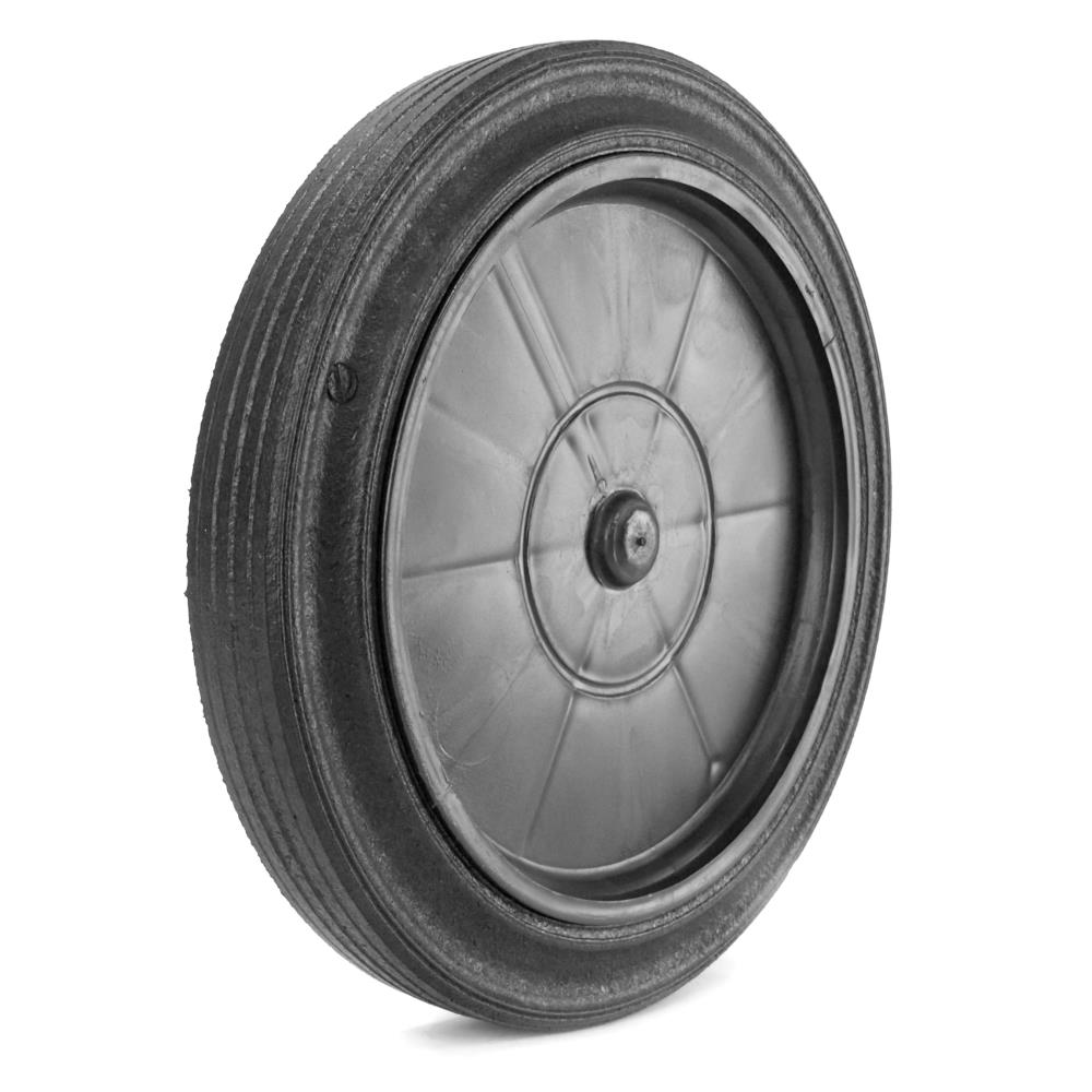 10x2.5 IN SOLID HARD RUBBER REPLACEMENT WHEEL/TIRE COMBO 5/8 AXLE BORE 