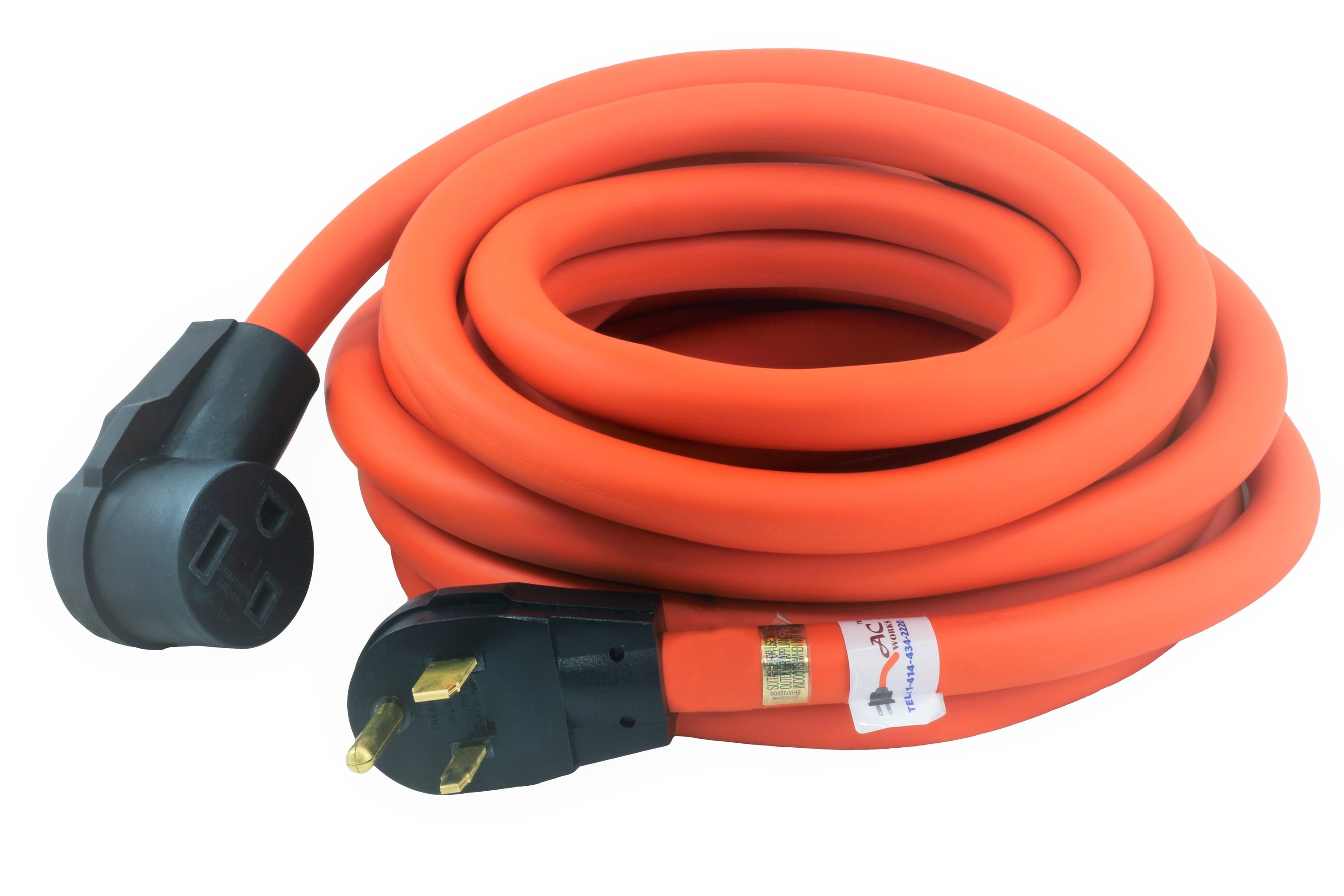 UL Listed Extension Cord 10 20 25 50 100 Feet Long Indoor Outdoor Orange Color 