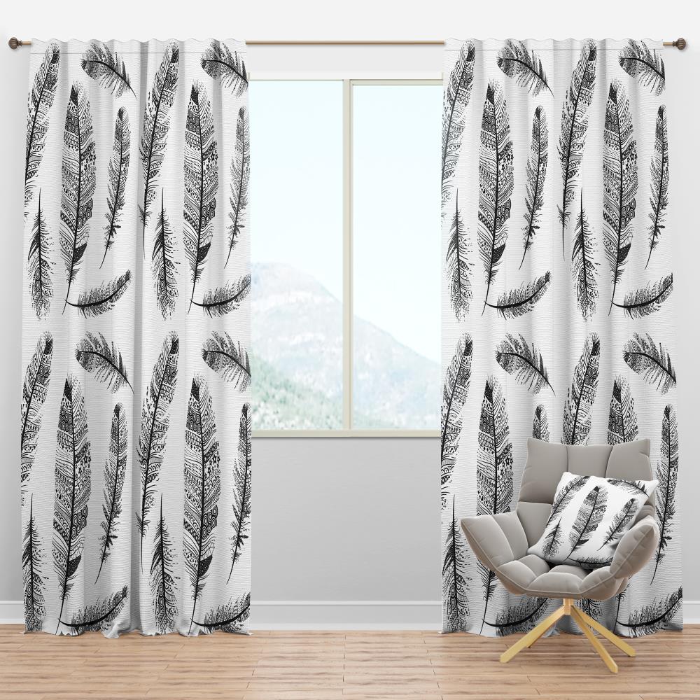 3D Branches Tropical Leaves Blockout Photo Printing Fabric Window Curtain Drapes 