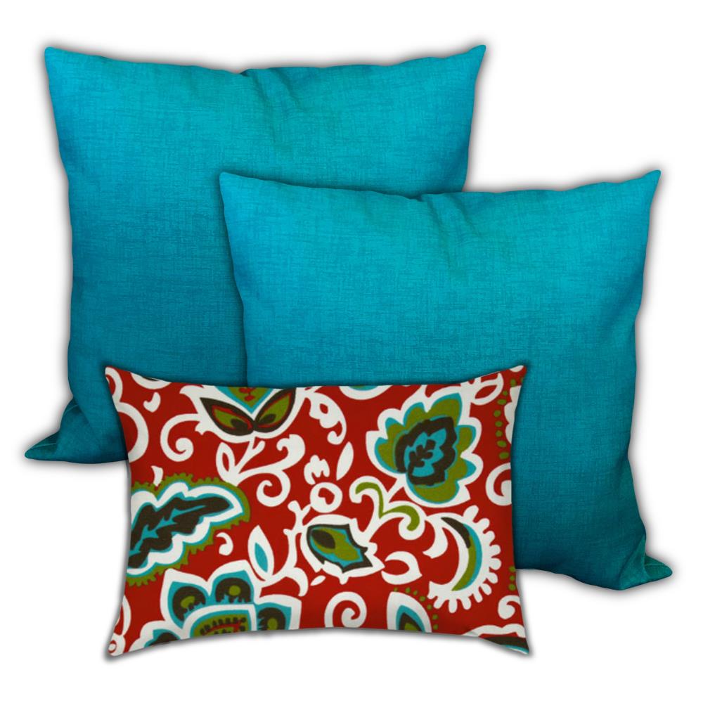 large turquoise pillows