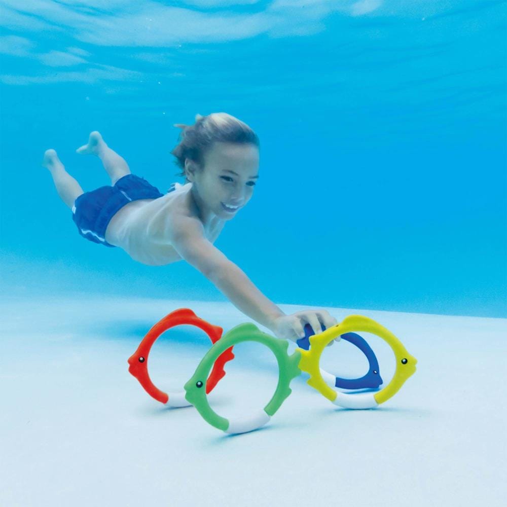 5 Packs Pool Toys Swim Thru Rings Games Diving Water Sports Slides Hoops Beach 