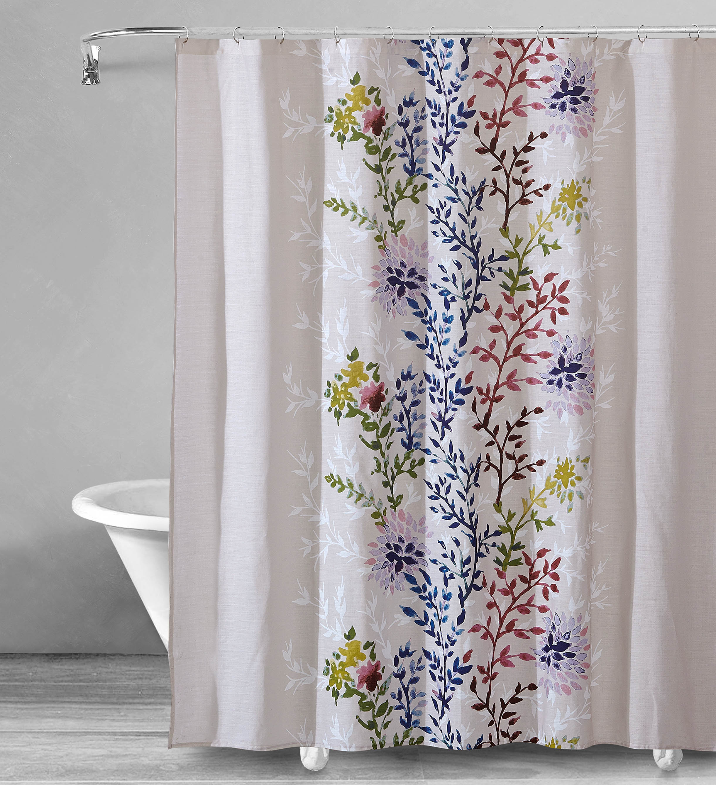 InterestPrint Bathroom Shower Curtain 60in x 72in with bright flowers