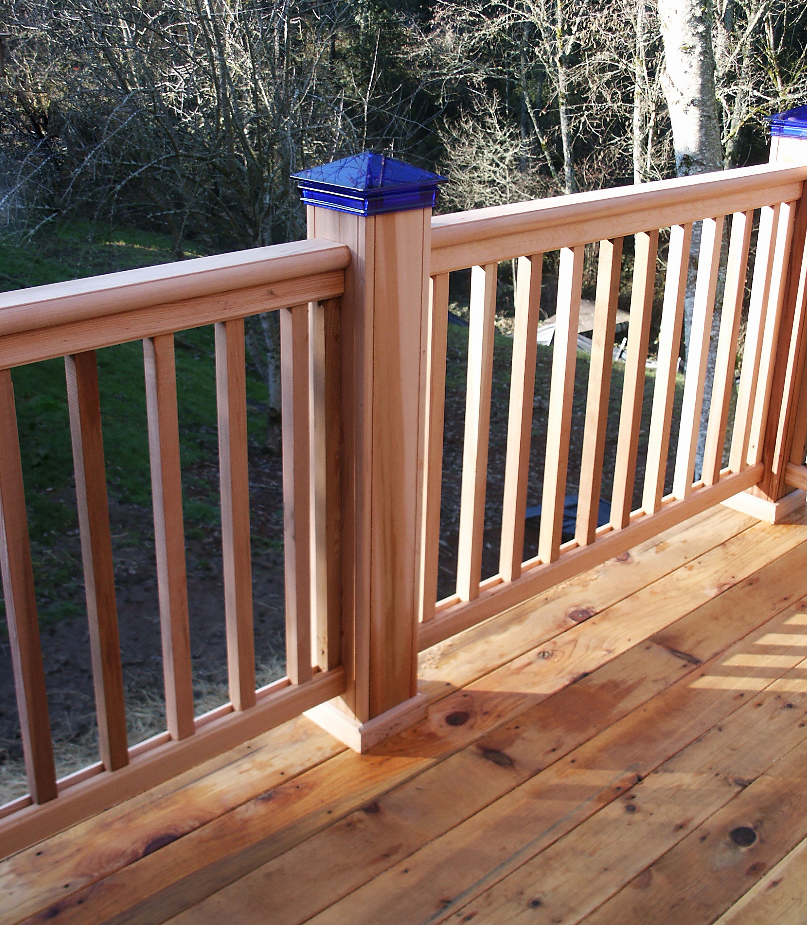 ReliaBilt InstaRail Natural Redwood Wood Deck Balusters Included in the