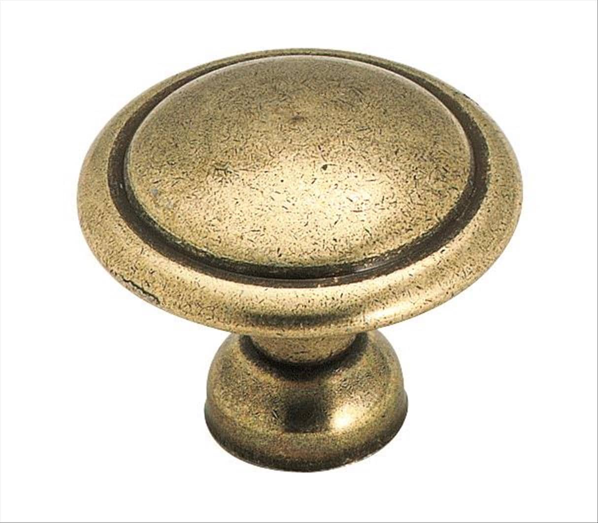 Lot Of 10 New Amerock BP1308-077 1.13 in Burnished Brass. Round Knob 