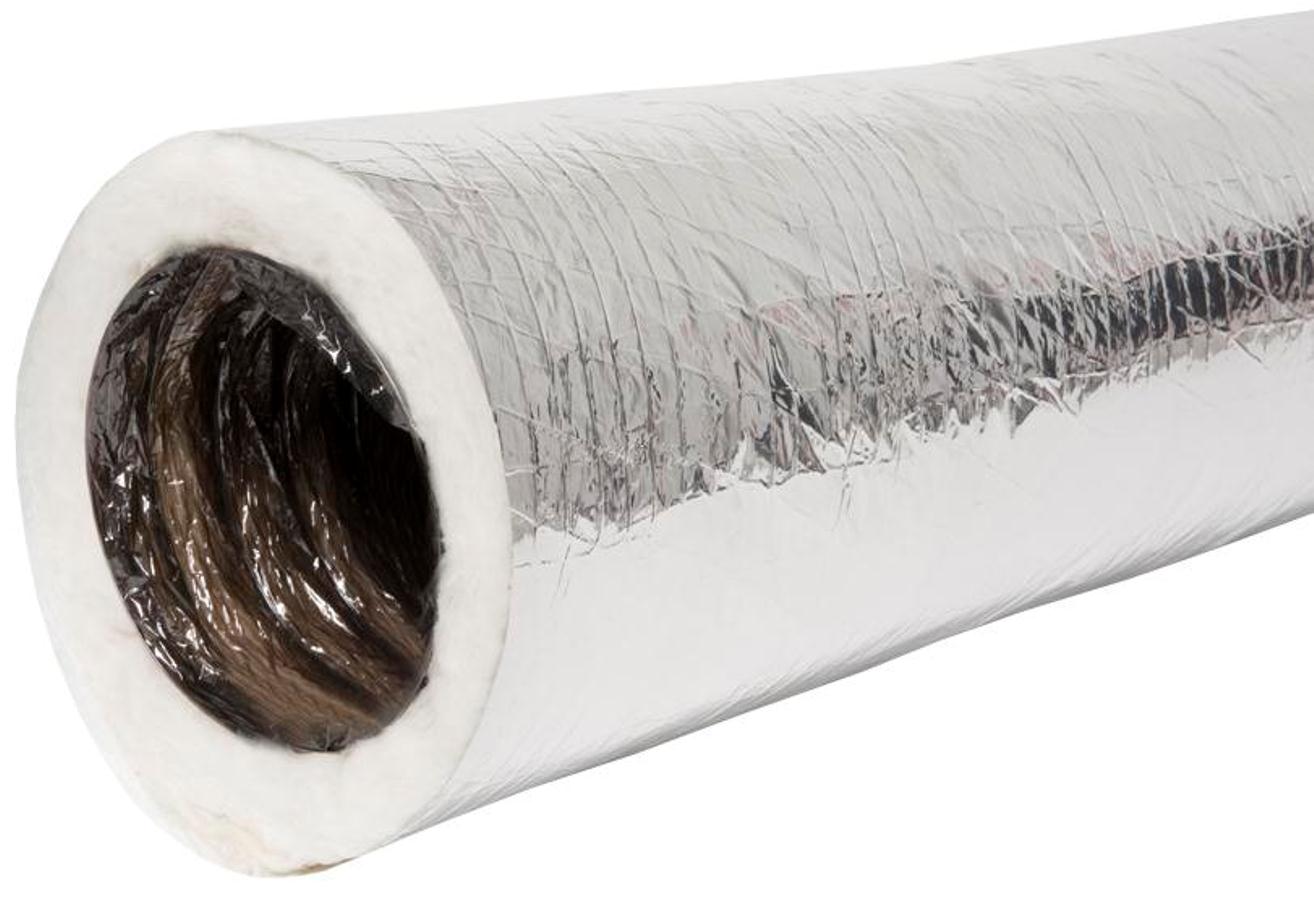 12" x 25' Insulated Flexible Flex Duct Ducting Silver R8 Inch Heating & Cooling 