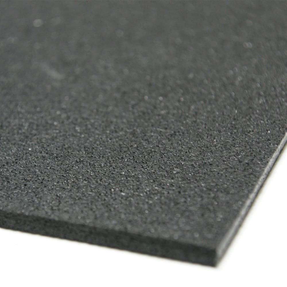 24 Width 48 Length 0.25 Thickness 24 Width 48 Length Rubber-Call 0.25 Thickness Black Smooth Finish 60 Shore A No Backing Recycled Rubber Sheet Industrial 33-008-250-024-036 