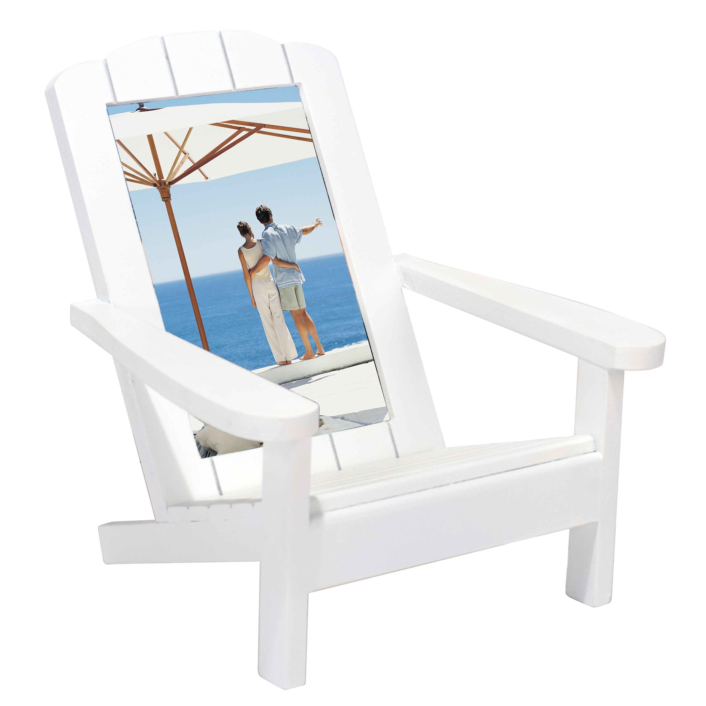 Malden 4'' x 6'' White Beach Chair Frame 4'' X 6'' White 