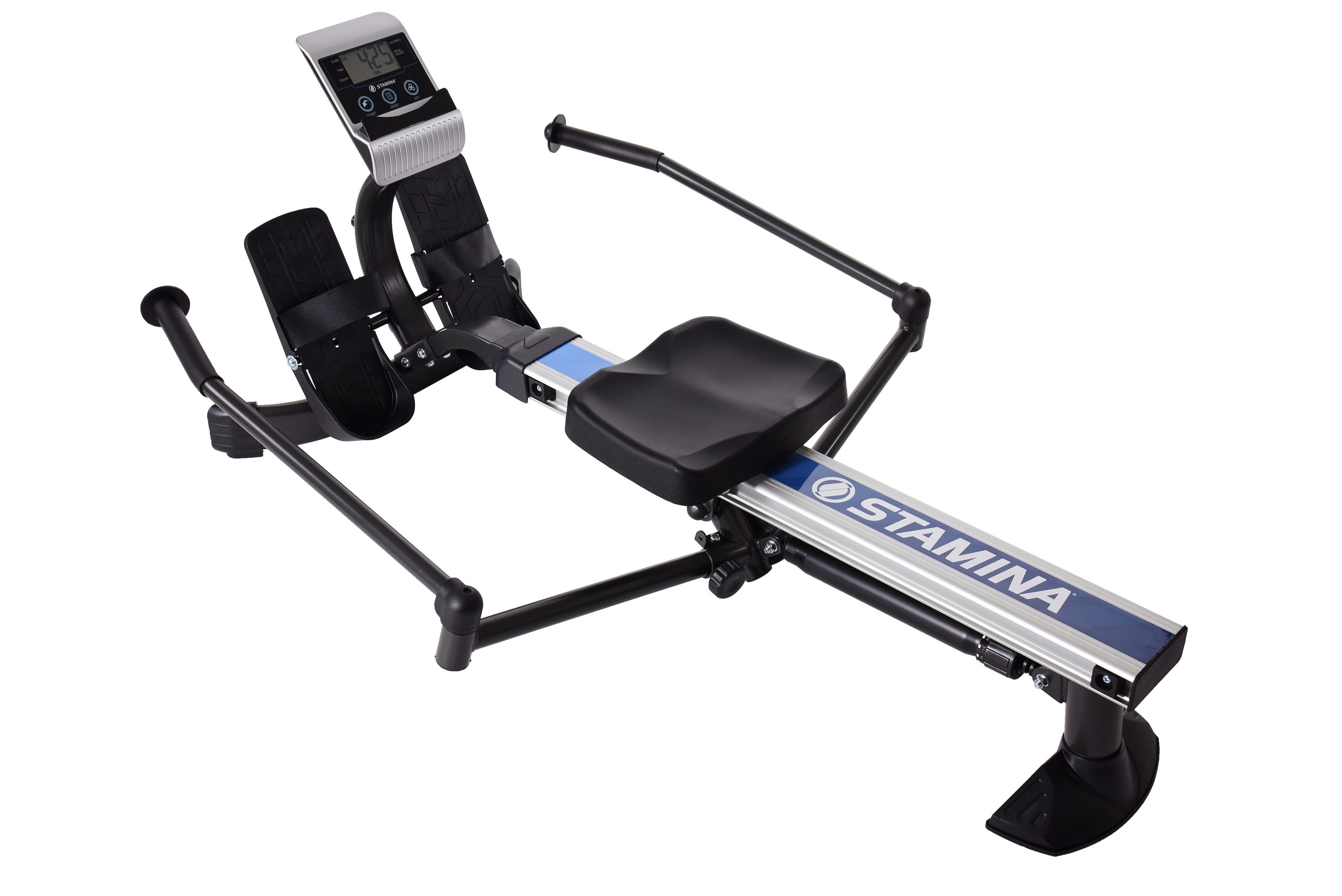 Hydraulic Rower Rowing Machine Adjustable Incline & 12 Resistance Cylinder 