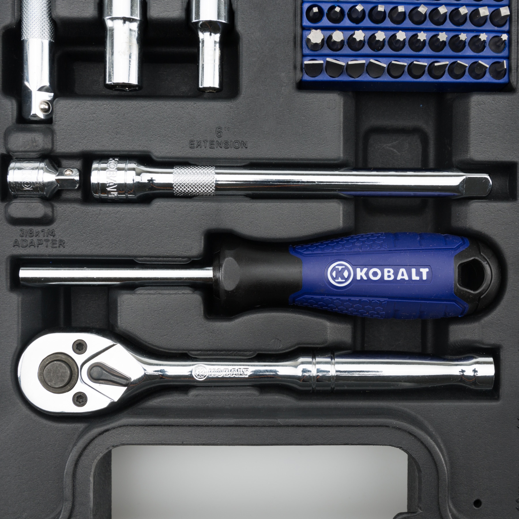 and Metric Mechanics Tool Set with Hard Case 89928 SAE Kobalt 119-Piece Standard 