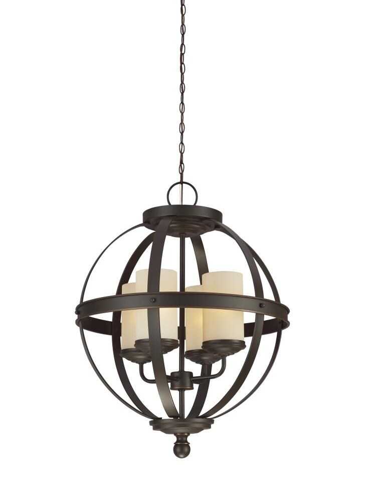 landlady Medic liar Sea Gull Lighting Sfera 4-Light Autumn Bronze Modern/Contemporary Cage  Chandelier in the Chandeliers department at Lowes.com