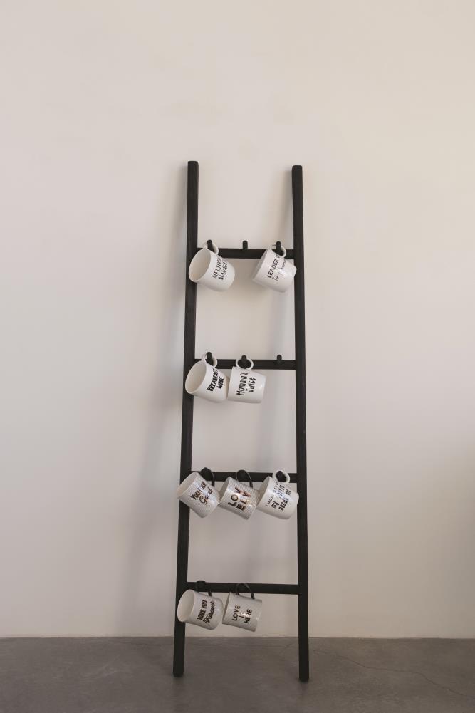 Black Creative Co-op EC0244 Dipped Decorative Wood Ladder 