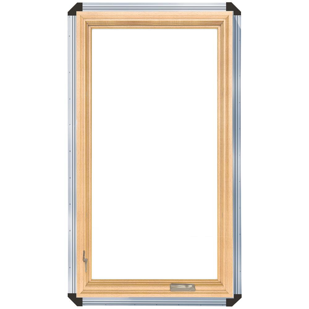 Proline Lifestyle 29 In X 47 In X 4 5625 In Jamb 1 Lite Wood New Construction Egress White Enduraclad Casement Window In The Casement Windows Department At Lowes Com