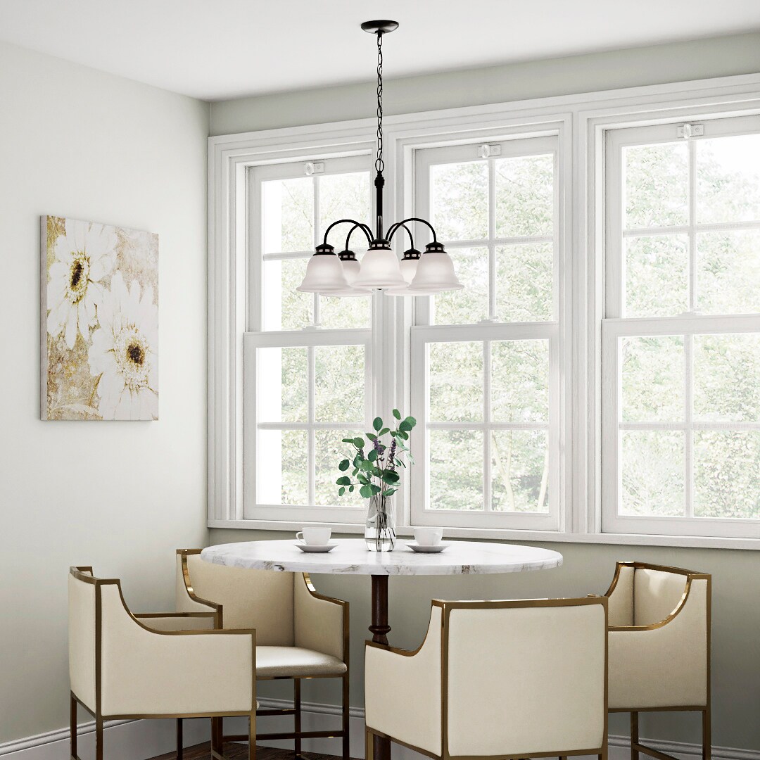 5-Light Dark Oil-Rubbed Bronze Chandelier Home Dining Room Table Decor Lighting 