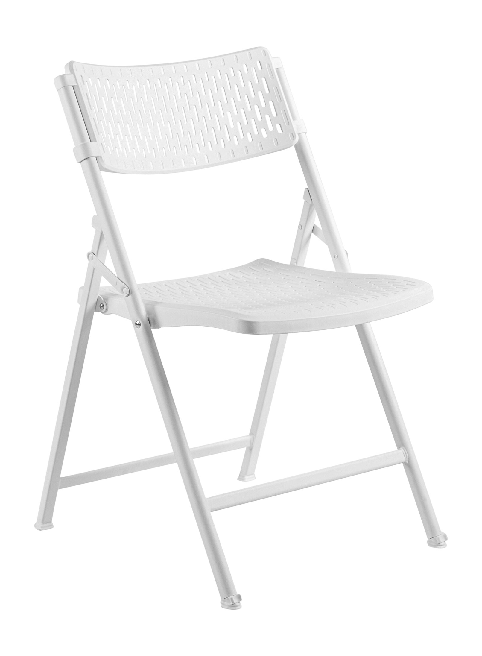 white folding chair with cushion