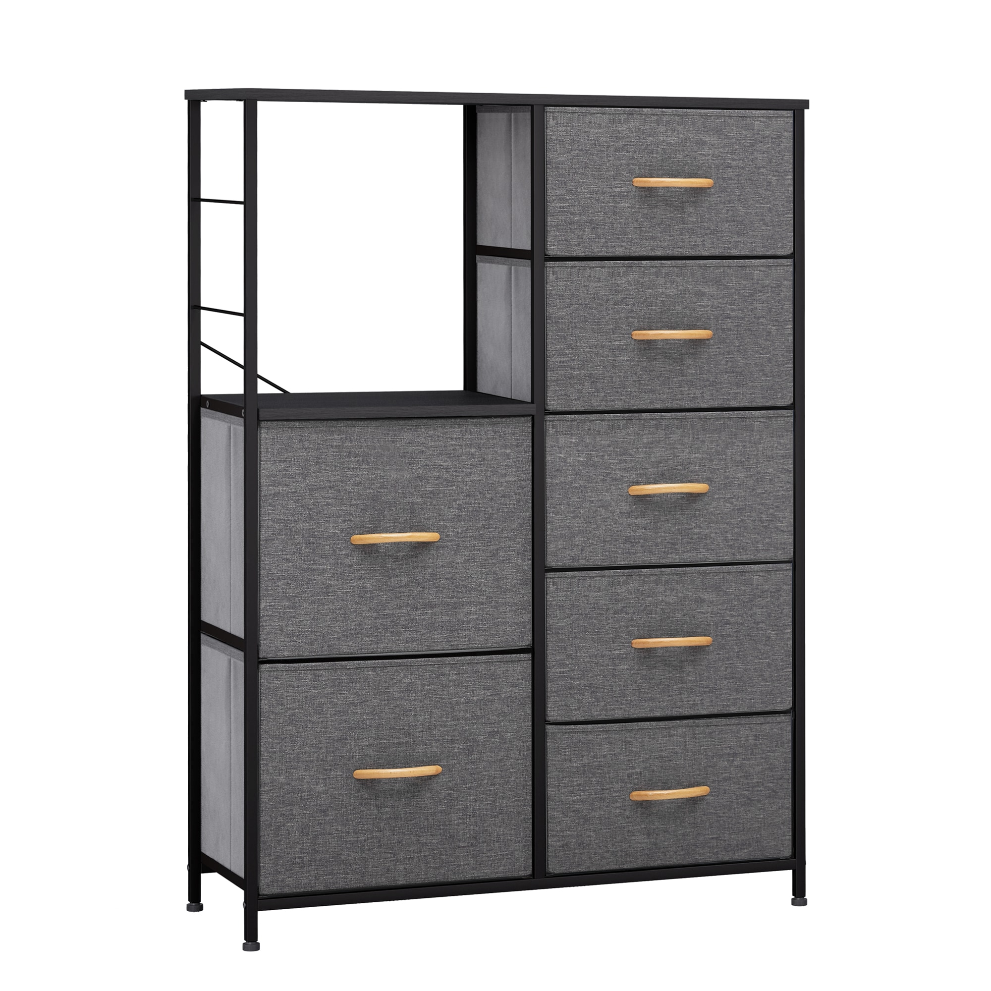 3 Drawer Fabric Dresser Storage Tower Nightstand W/Sturdy Steel Closet Indoor 