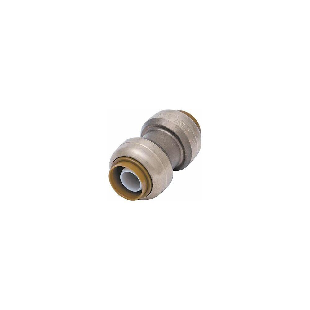 SHARKBITE Cash Acme U008LFA Straight Coupling 1/2" x 1/2" Push Fitting Plumbing SHARKBITE Cash Acme U008LFA Straight Coupling 1/2" x 1/2" Push Fitting Plumbing