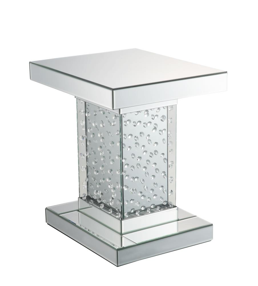 floating crystal side table