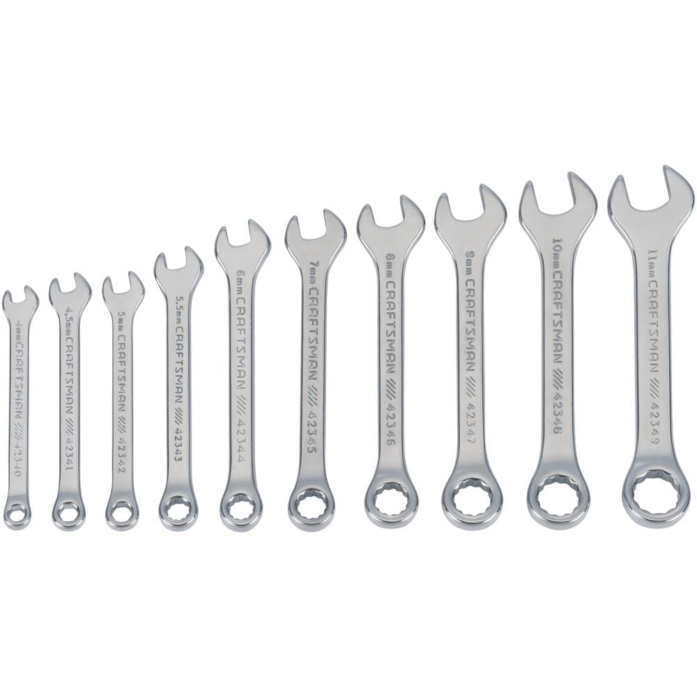 10pc Mini Equal Combination Spanner Set 4-11mm Micro Wrench Metric 