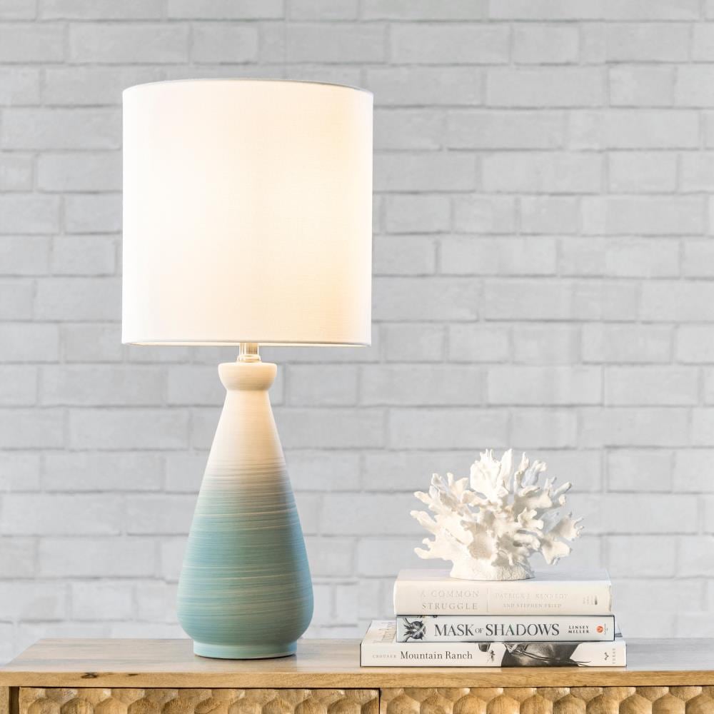 nuLOOM Green Table Lamp with Linen Shade