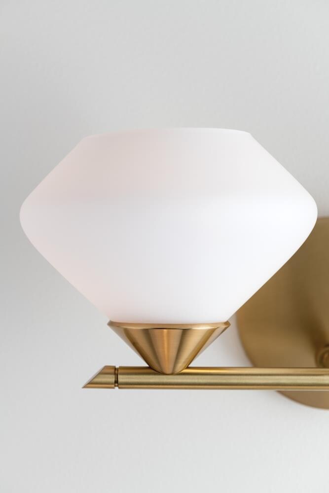 Mitzi By Hudson Valley Lighting Valerie 2 Light Brass Moderncontemporary Vanity Light At 0437