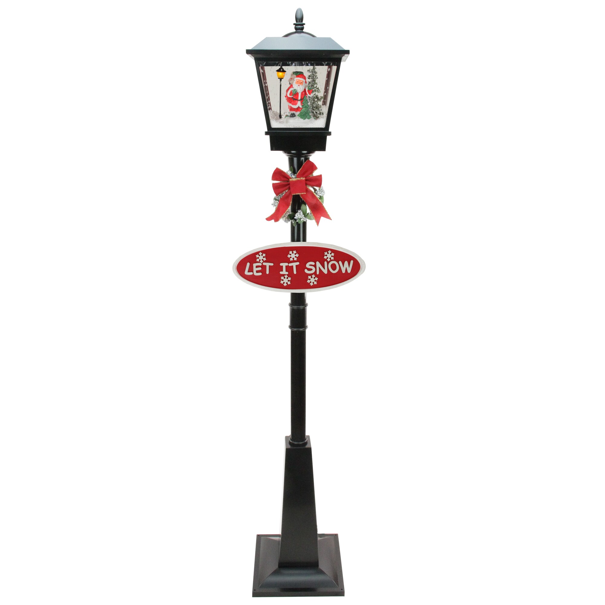 holiday lamp post in black