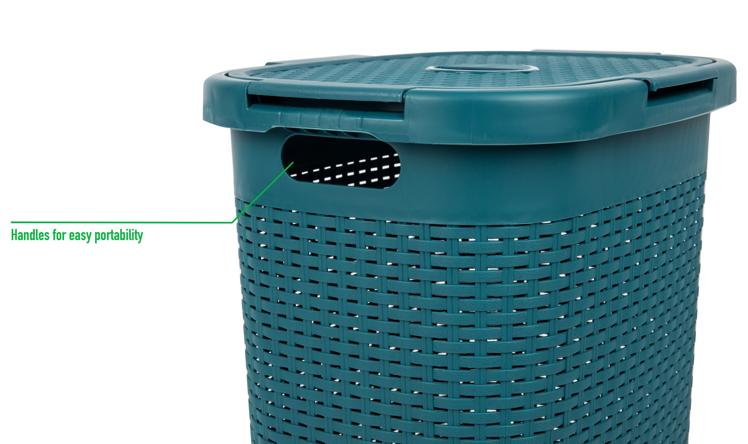 Blue Aqua Laundry Hamper Bin Washing Clothes Basket Fun Mobile Storage Organizer 