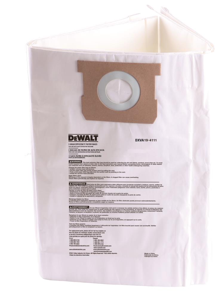 Dewalt 4Gallon Bust Bag DXVA25-4040 3 pack 