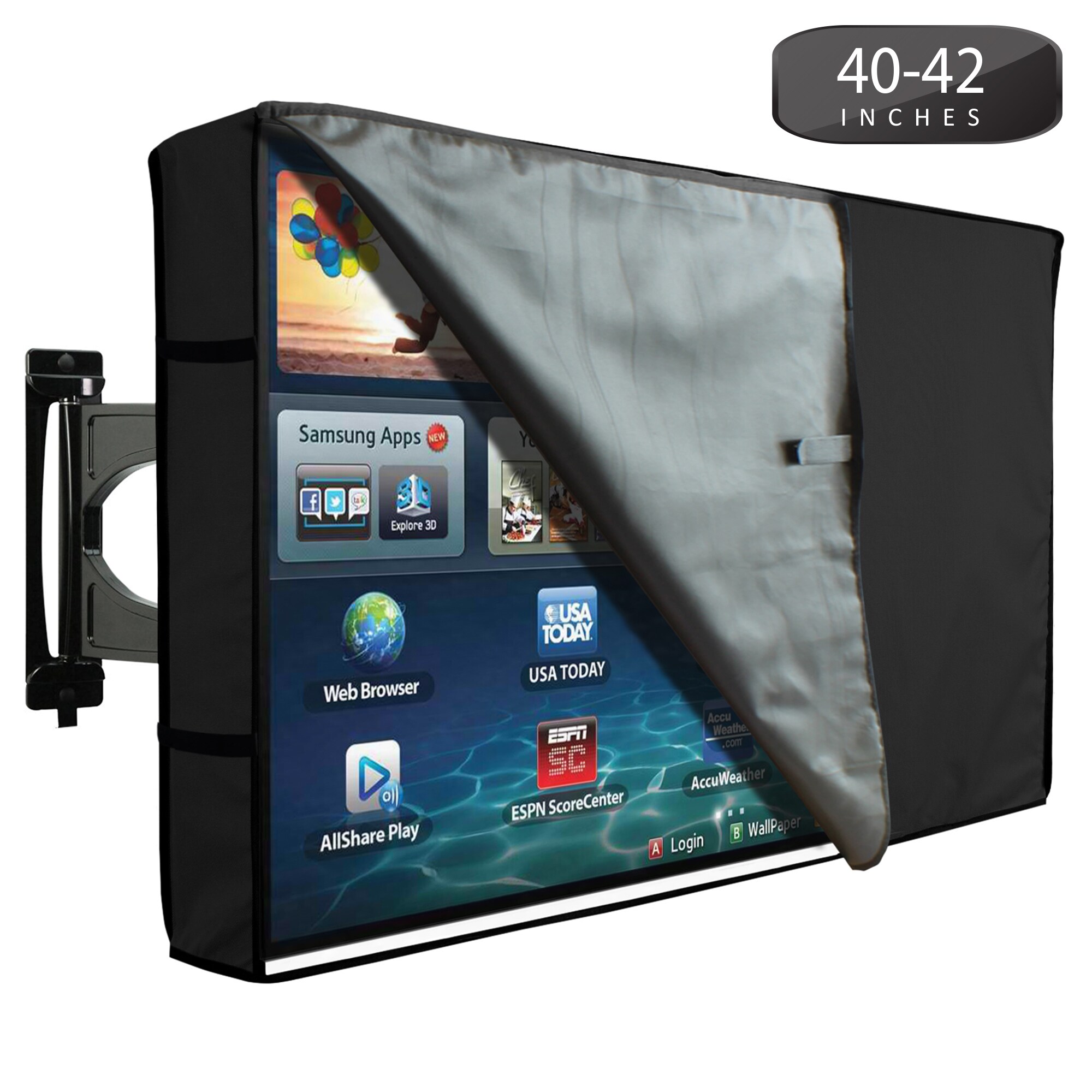 Haudang 40-42 Zoll Outdoor TV Abdeckung mit Bodenabdeckung Wetterfest Staubdicht Schutz LCD LED Plasma TV Abdeckung 