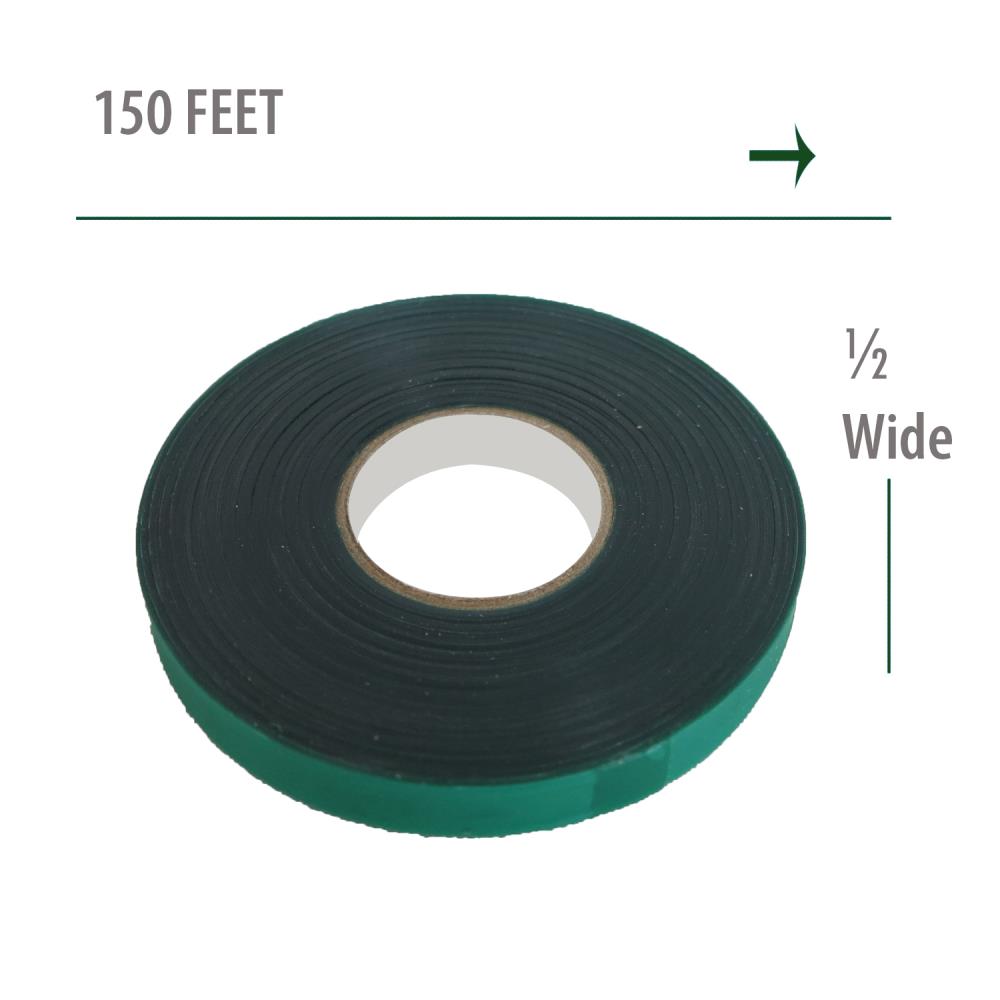 623969 16 Packs Flexible Plant Stretch Tie Green No 0.45 in x 150 ft Each 