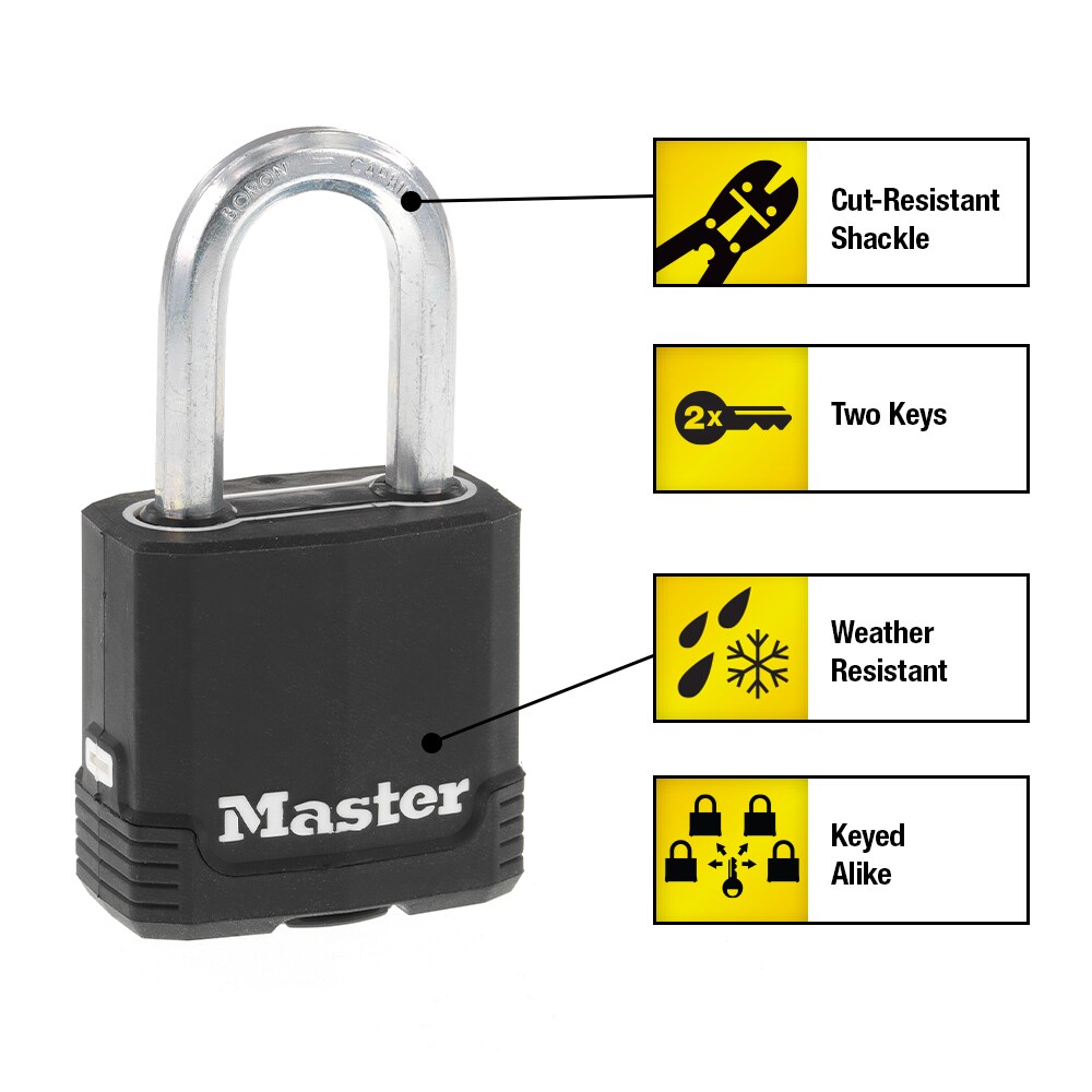 Lock Set by Master 40KA Keyed Alike Round Weather Resistant Stainless Lot 10 